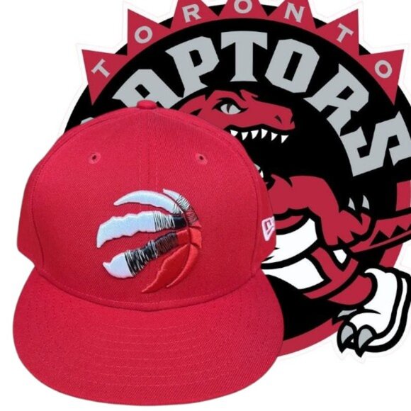 Toronto Raptors New Era Red Embroidered 9FIFTY Adjustable Snapback Hat Cap New - Picture 1 of 10